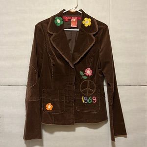 Brown adorable corduroy blazer 60’s vibe!